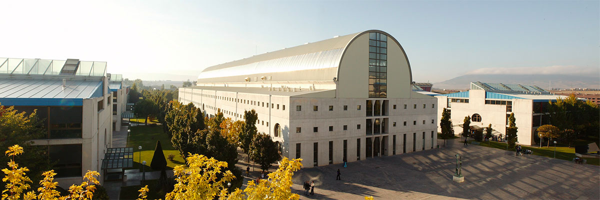 Vista elevada del campus de la Universidad Pública de Navarra